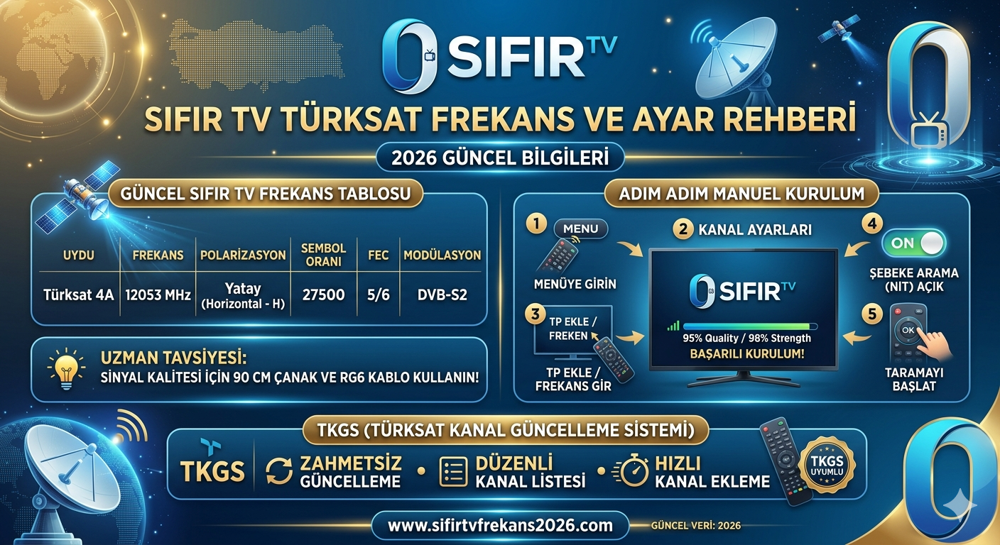 2026 Yılı Güncel Sıfır TV Frekans Değerleri ve Kurulum Adımları