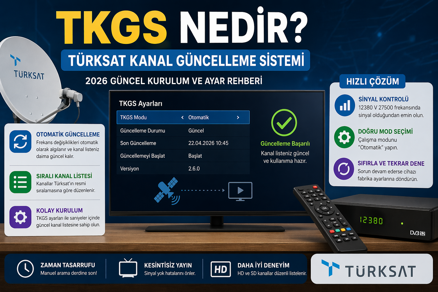 TKGS Nedir? Türksat Kanal Güncelleme Sistemi (2026 Ayarları) - Kanalfrekanslari.com TKGS Nedir? Türksat Kanal Güncelleme Sistemi Ayarları