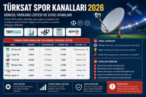 Türksat 42E spor kanalları 2026 frekans ve uydu ayarları görseli